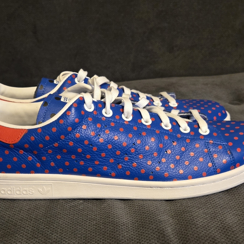 Adidas Pharrell Williams x Stan Smith 'Small Polka Dot' Blue B25400 - Sz 13m